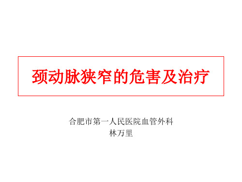 颈动脉狭窄的危害及治疗