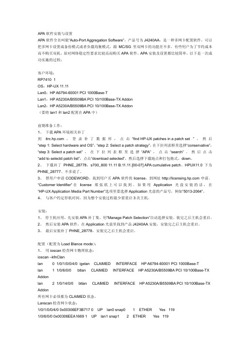 APA配置