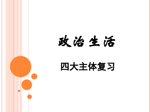 政治生活四大主体复习