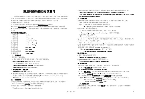 高三时态和语态专项复习