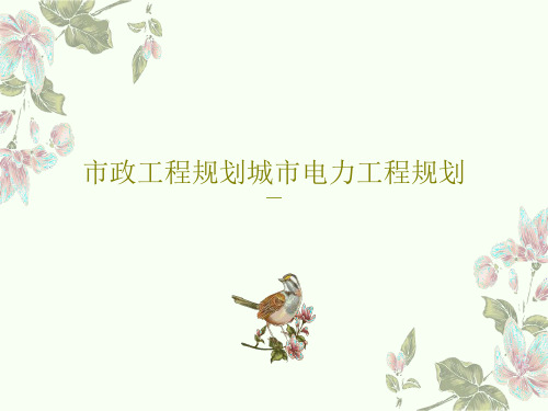 市政工程规划城市电力工程规划62页PPT