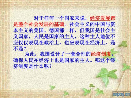第十课 多种所有制经济共同发展 课件