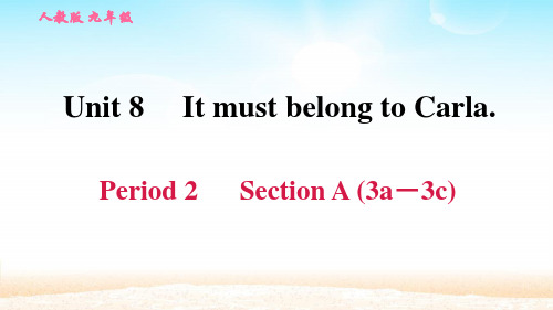 人教版九年级英语上册Unit8 SectionA 3a-3c二