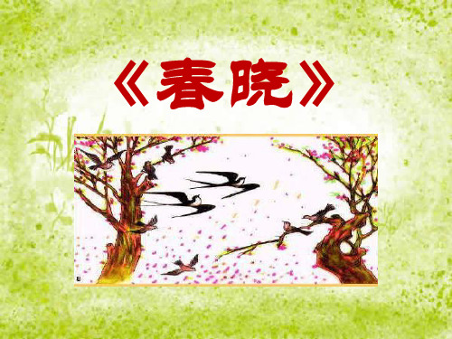 《春晓》8精品 课件 