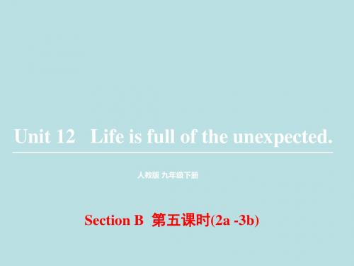 人教版新目标九年级英语Unit12(第5课时)精美ppt课件