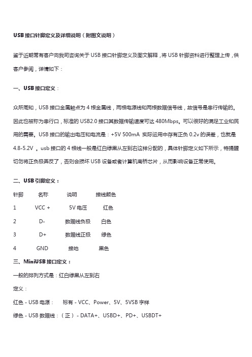 USB接口针脚定义及详细说明(附图文说明)