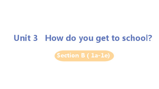 人教版七年级英语下册Unit 3 SectionB 1a-1e 教学课件