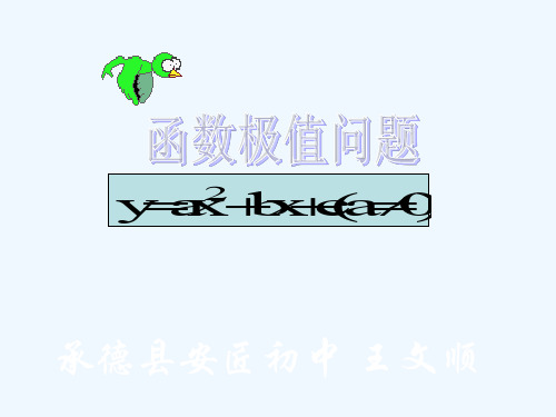 人教版初三数学上册二次函数增减性与极值问题