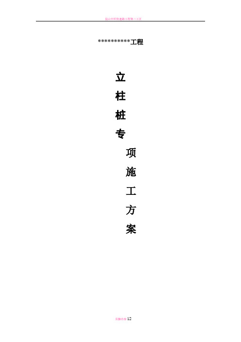 立柱桩专项施工方案..