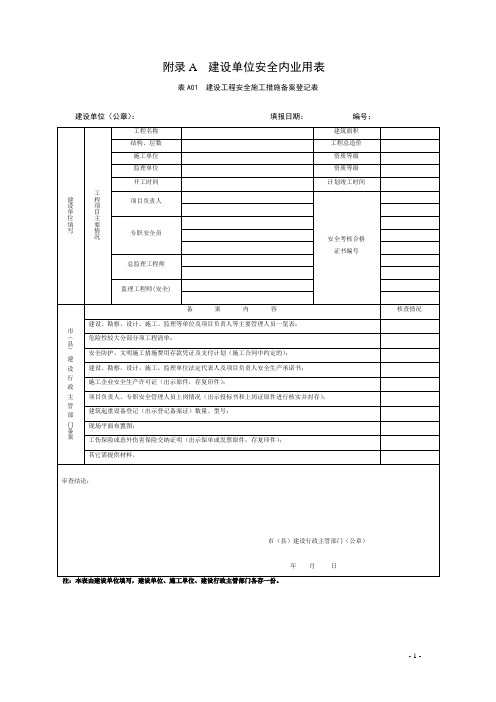 吉林省安全内业资料(最新整理版)