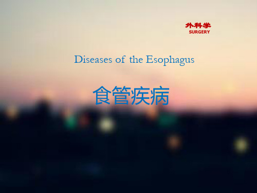 外科学PPT课件 食管疾病 食管癌等