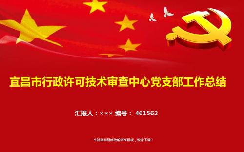 最新宜昌市行政许可技术审查中心党支部工作总结报告模板