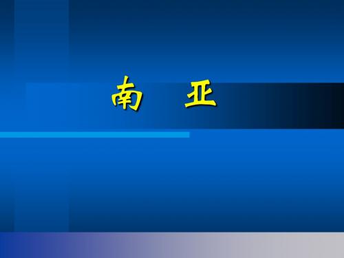 高中地理课件：南亚