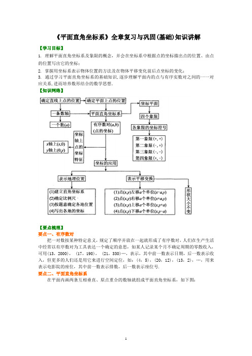 (学生~基础)《平面直角坐标系》全章复习与巩固 知识讲解