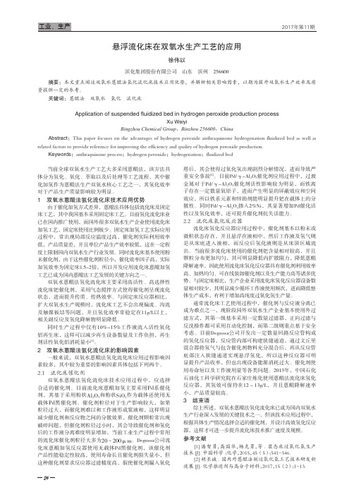 悬浮流化床在双氧水生产工艺的应用