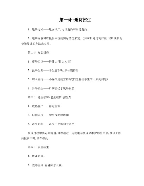 招生36计