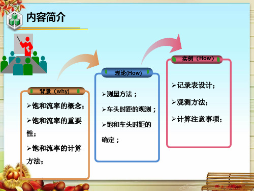 饱和流率的测量与分析