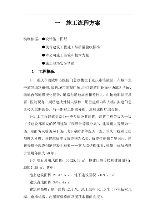 中心医院门急诊楼施工方案
