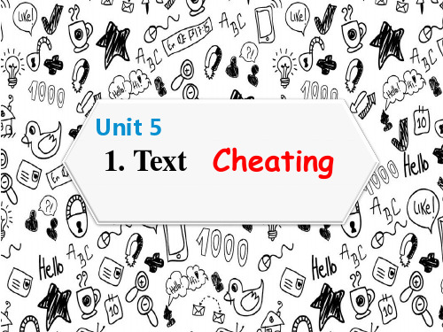 英语泛读教程第二册(第三版)Unit5 Cheating