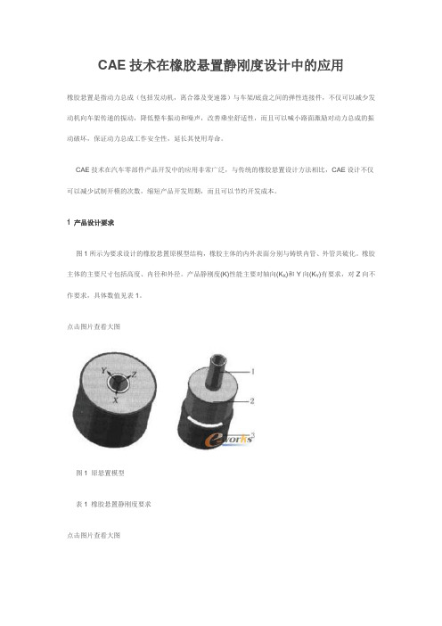 CAE技术在橡胶悬置静刚度设计中的应用