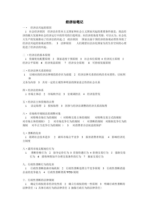 经济法笔记