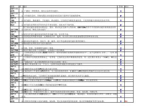 计算机基础知识理论题库_2007年