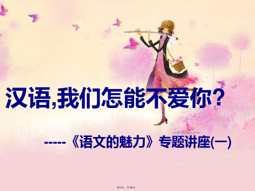 语文的魅力专题一(共19张PPT)