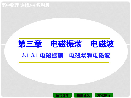 高中物理 3.13.2 电磁振荡 电磁场和电磁波课件 教科版选修34