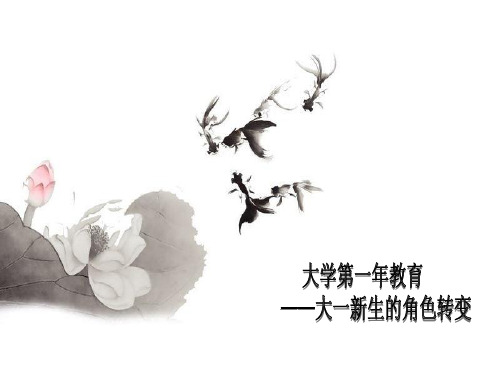 大学新生角色转变PPT精选文档