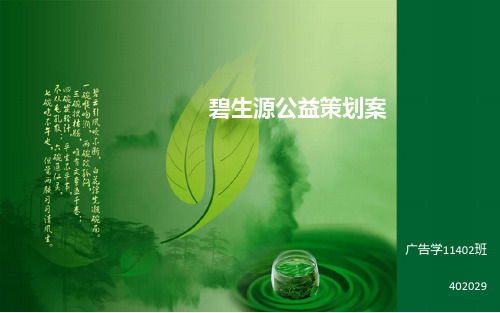 碧生源策划案提案ppt课件