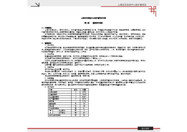 上海文艺活动中心改扩建项目方案