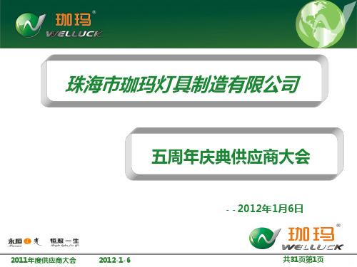 年终公司采购部供应商大会PPT课件