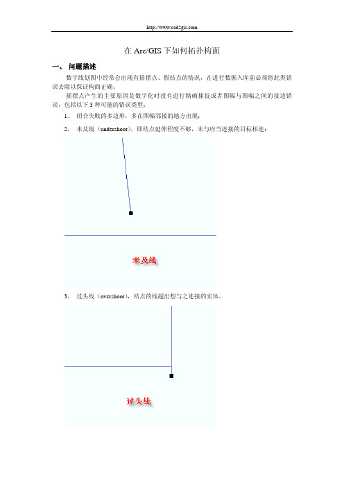 ArcGIS 下如何拓扑构面