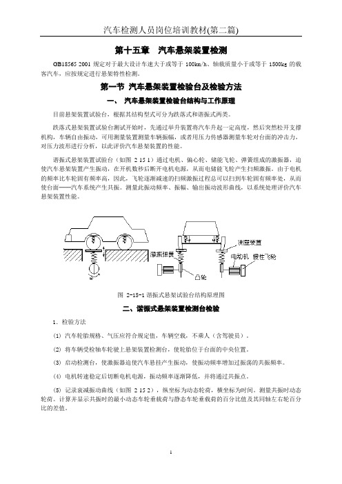 第十五章 汽车悬架装置检测