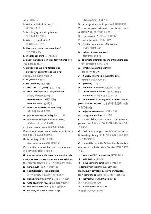 Unit6 词组