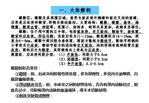 蝶鞍的解剖ppt课件