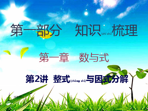 中考数学复习 第一部分 知识梳理 第一章 数与式 第2讲 整式与因式分解课件