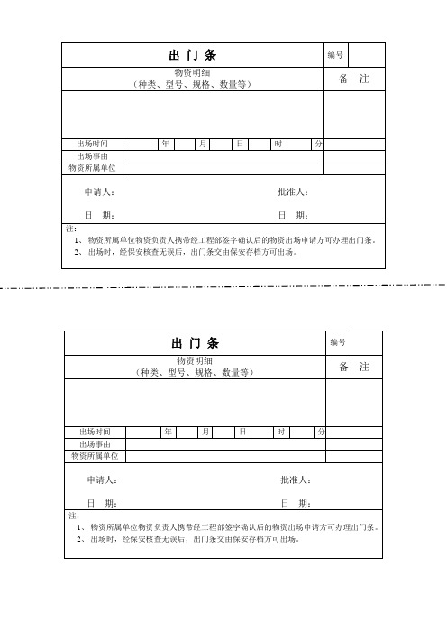 建筑工地用出门条