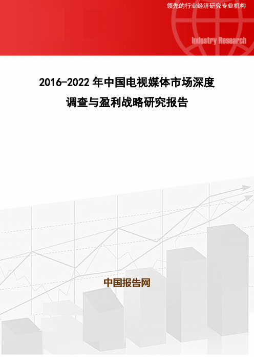 2016-2022年中国电视媒体市场深度调查与盈利战略研究报告