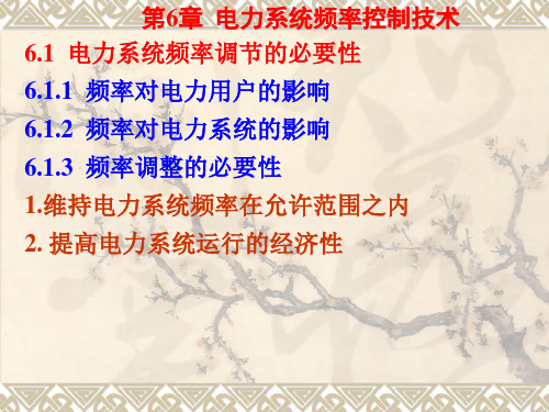 电力系统频率控制