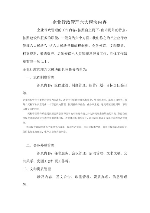 行政管理六大模块