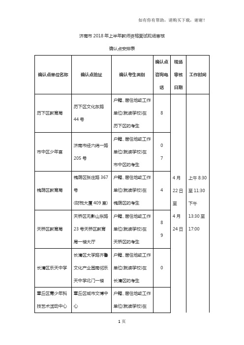 济南2018年上半年教师资格面试现场审核