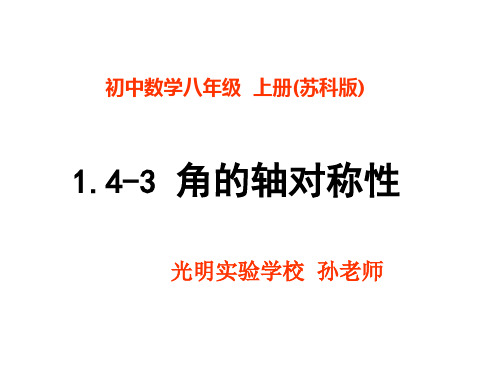 1.5 线段 角的轴对称性》(3) 课件孙老师