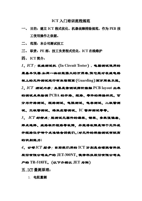ICT 入门培训流程规范