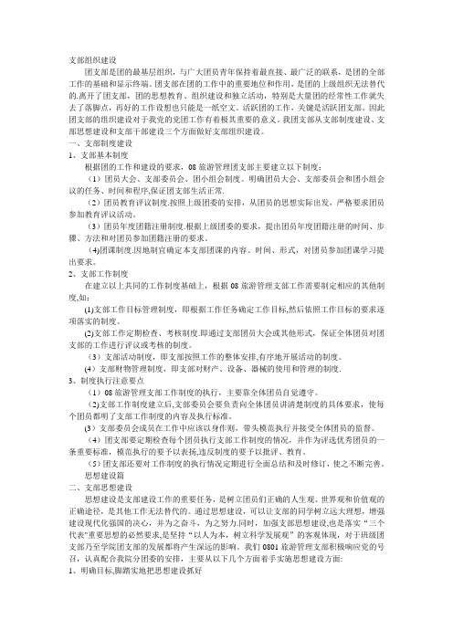 团支部组织建设【范本模板】