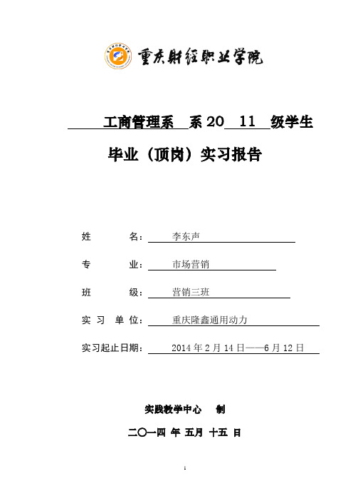 隆鑫发动机调查报告