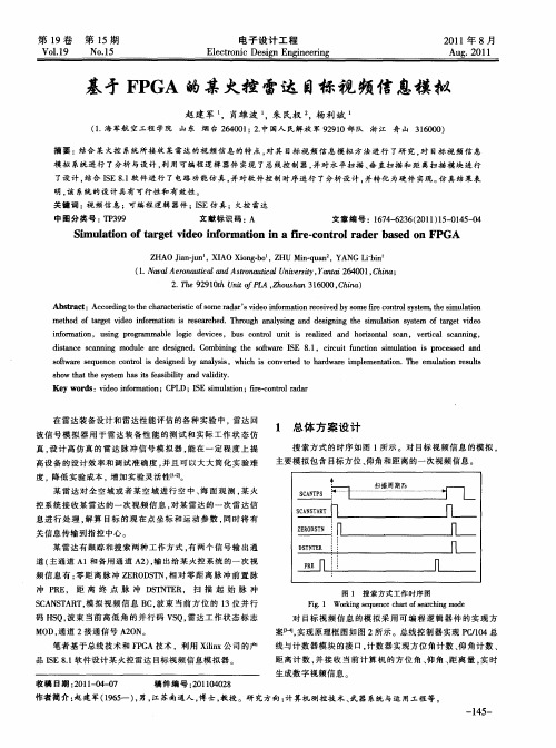 基于FPGA的某火控雷达目标视频信息模拟