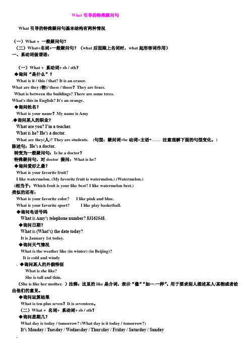 特殊疑问句