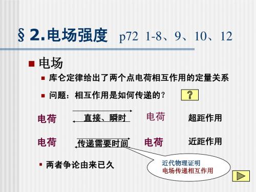 电磁学_静电场_1.2 电场强度
