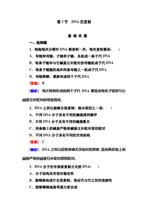 3-3  DNA的复制